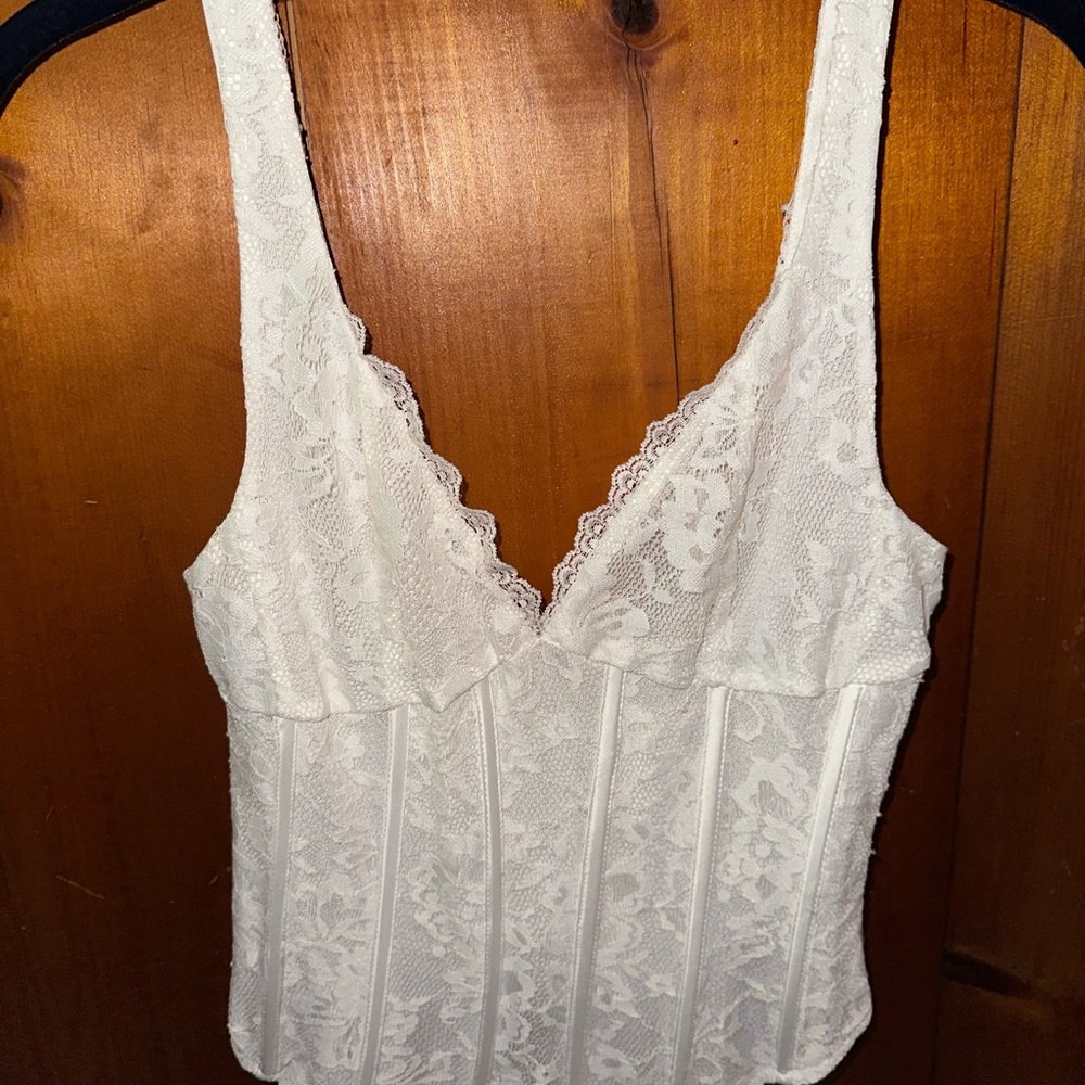 Meshki White Lace Dress